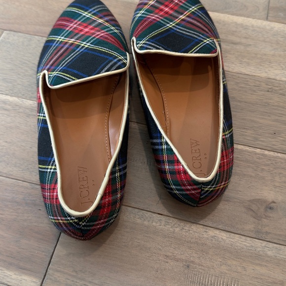 J. Crew Women's Tartan Plaid Loafers - Red, Green, and Blue - Picture 4 of 6